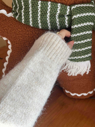 Winter Vibe Lettering Embroidery Oversized Wool Blend Knit