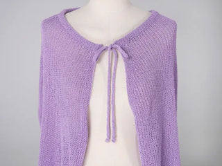 Nael  Crop Balloon Knit Cardigan