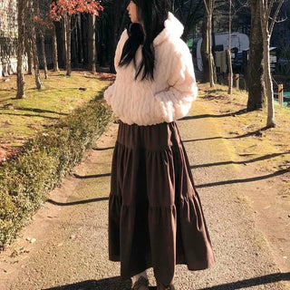 Candy Tiered Elastic Waist Maxi Skirt
