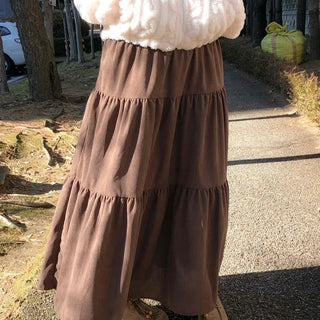 Candy Tiered Elastic Waist Maxi Skirt