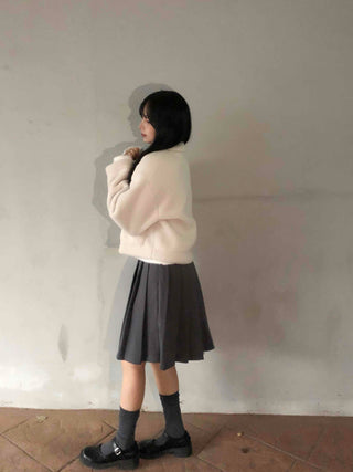 Daily pleated midi skirt