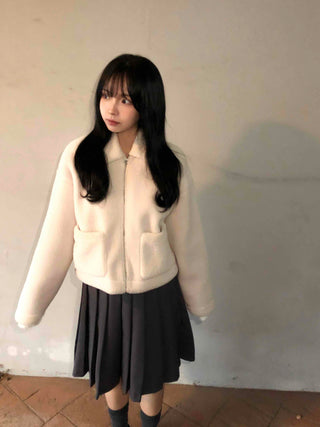 Daily pleated midi skirt