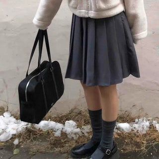 Daily pleated midi skirt