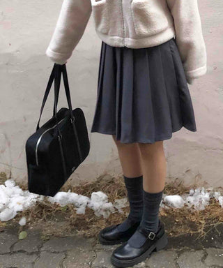 Daily pleated midi skirt
