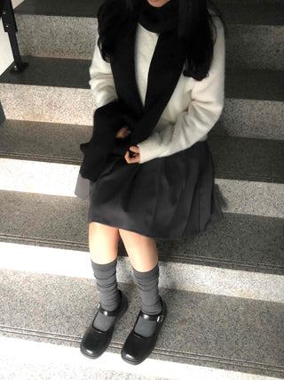 Daily pleated midi skirt