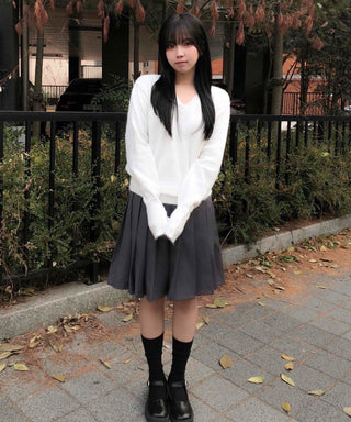 Daily pleated midi skirt