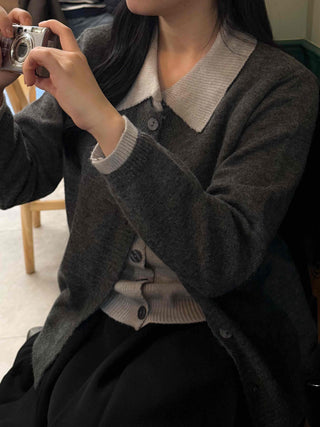 Lovely layered loose-fit cardigan
