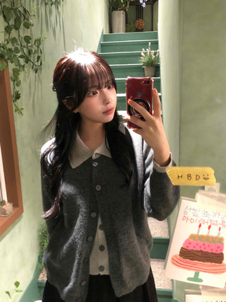 Lovely layered loose-fit cardigan