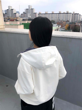 Check Lined Field Hooded Jumper