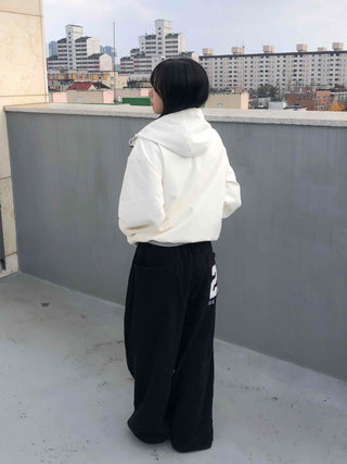 Check Lined Field Hooded Jumper
