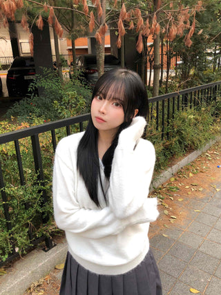 Cozy Fit V-Neck Wool Knit