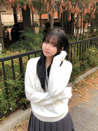Cozy Fit V-Neck Wool Knit