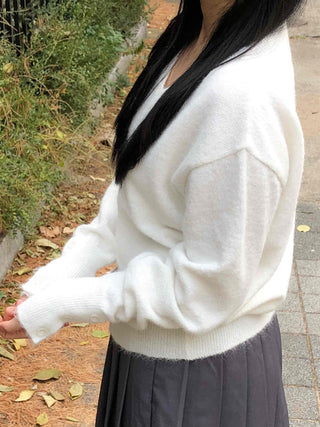 Cozy Fit V-Neck Wool Knit