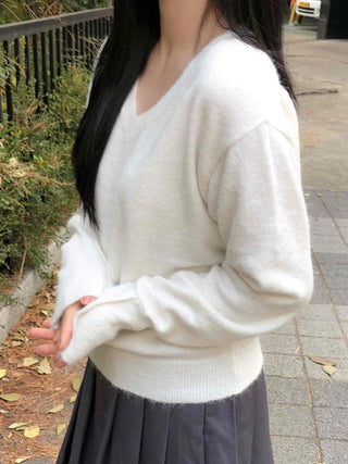 Cozy Fit V-Neck Wool Knit