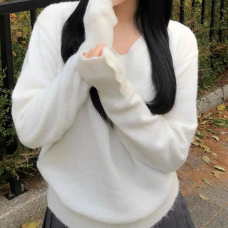 Cozy Fit V-Neck Wool Knit