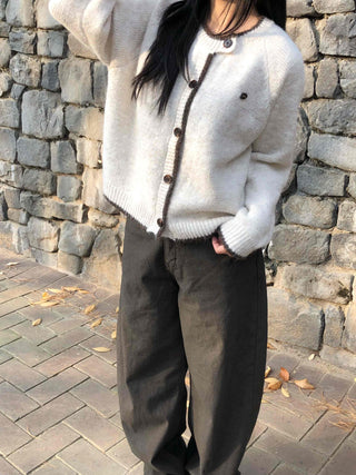 Cozy Studded Point Wide Balloon Pants