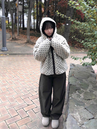 Cozy Studded Point Wide Balloon Pants