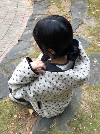Cozy Mini Dot Color Block Fleece