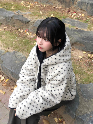 Cozy Mini Dot Color Block Fleece