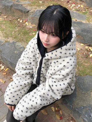 Cozy Mini Dot Color Block Fleece