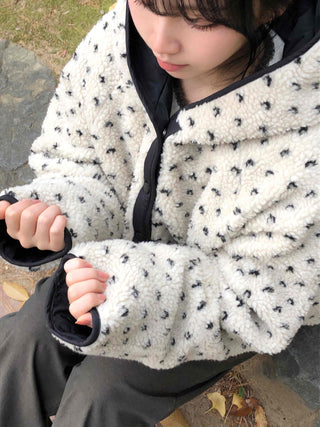Cozy Mini Dot Color Block Fleece