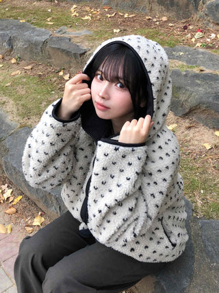 Cozy Mini Dot Color Block Fleece