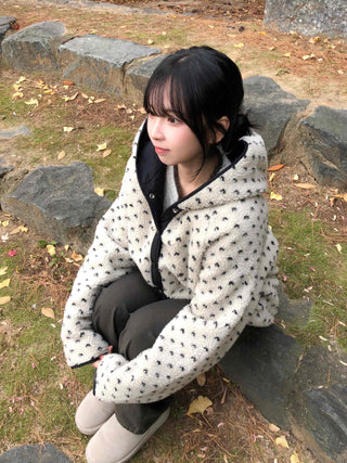 Cozy Mini Dot Color Block Fleece