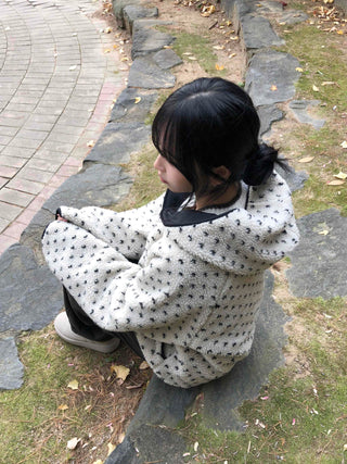 Cozy Mini Dot Color Block Fleece