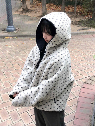 Cozy Mini Dot Color Block Fleece