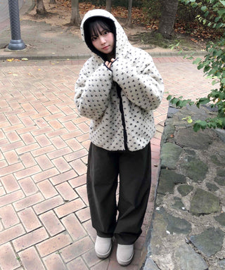 Cozy Mini Dot Color Block Fleece