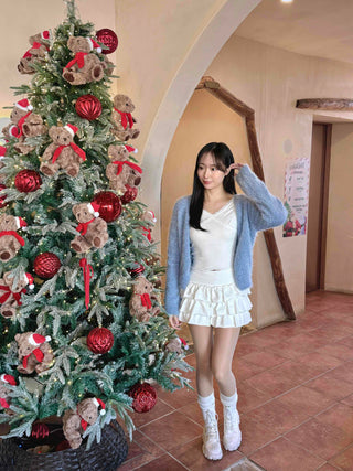 Soft Cake Tiered Mini Skirt