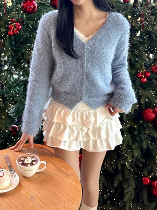 Soft Cake Tiered Mini Skirt