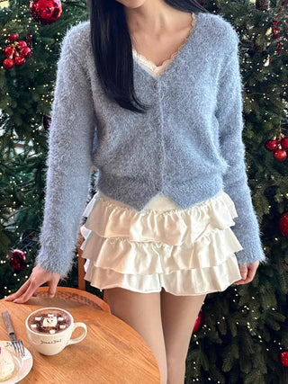 Soft Cake Tiered Mini Skirt