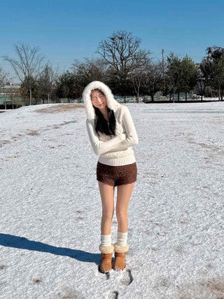 Bodley Mohair High-Waisted Shorts