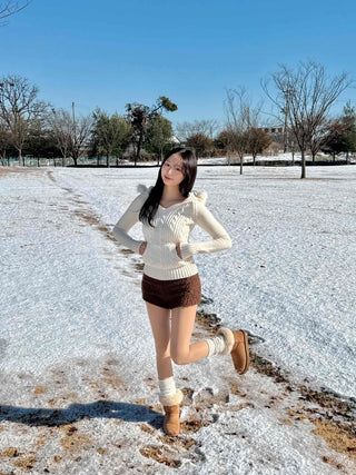 Bodley Mohair High-Waisted Shorts
