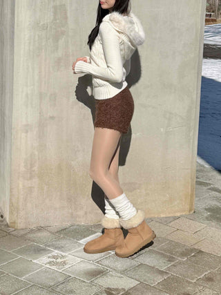 Bodley Mohair High-Waisted Shorts