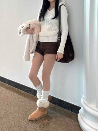 Bodley Mohair High-Waisted Shorts