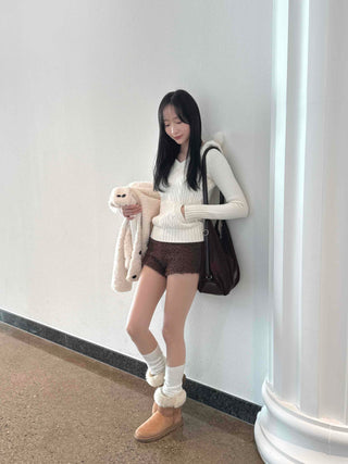 Bodley Mohair High-Waisted Shorts