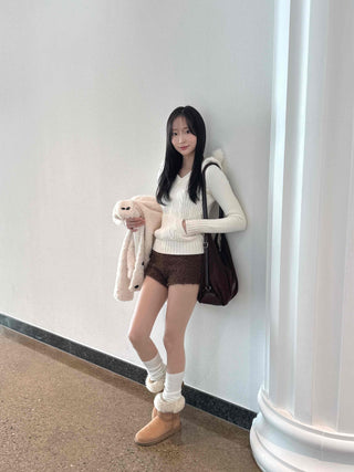 Bodley Mohair High-Waisted Shorts