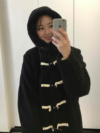 Oversized Hooded Long Duffle Coat