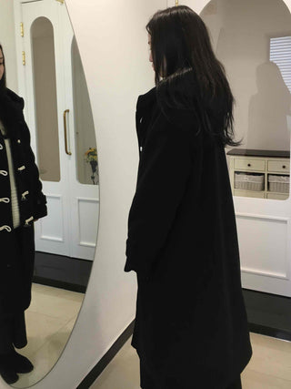 Oversized Hooded Long Duffle Coat