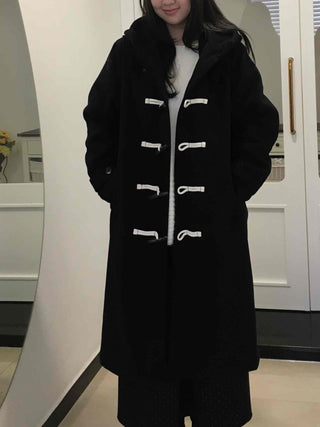 Oversized Hooded Long Duffle Coat