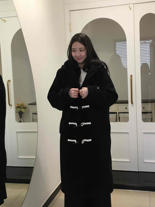 Oversized Hooded Long Duffle Coat