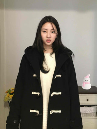 Oversized Hooded Long Duffle Coat