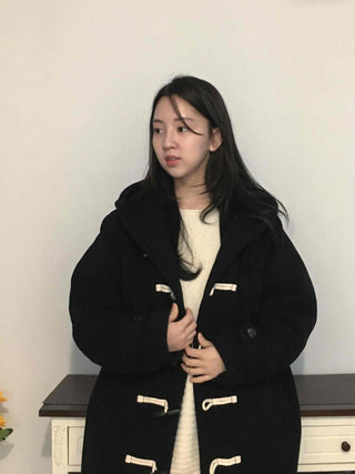 Oversized Hooded Long Duffle Coat