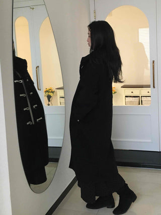 Oversized Hooded Long Duffle Coat