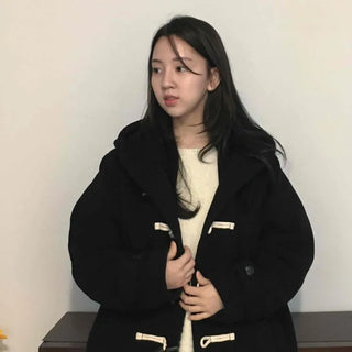 Oversized Hooded Long Duffle Coat