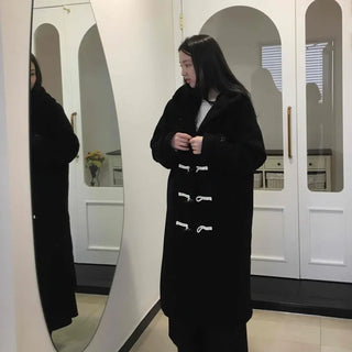 Oversized Hooded Long Duffle Coat