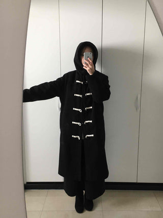 Oversized Hooded Long Duffle Coat