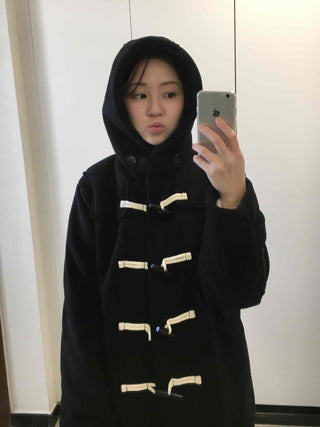 Oversized Hooded Long Duffle Coat